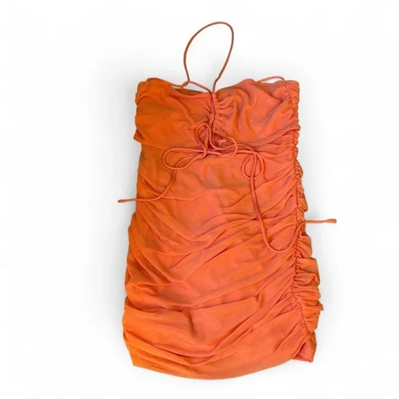 Y2K ARIZONA MINI DRESS ORANGE SIZE 8 - Picture 3 of 12
